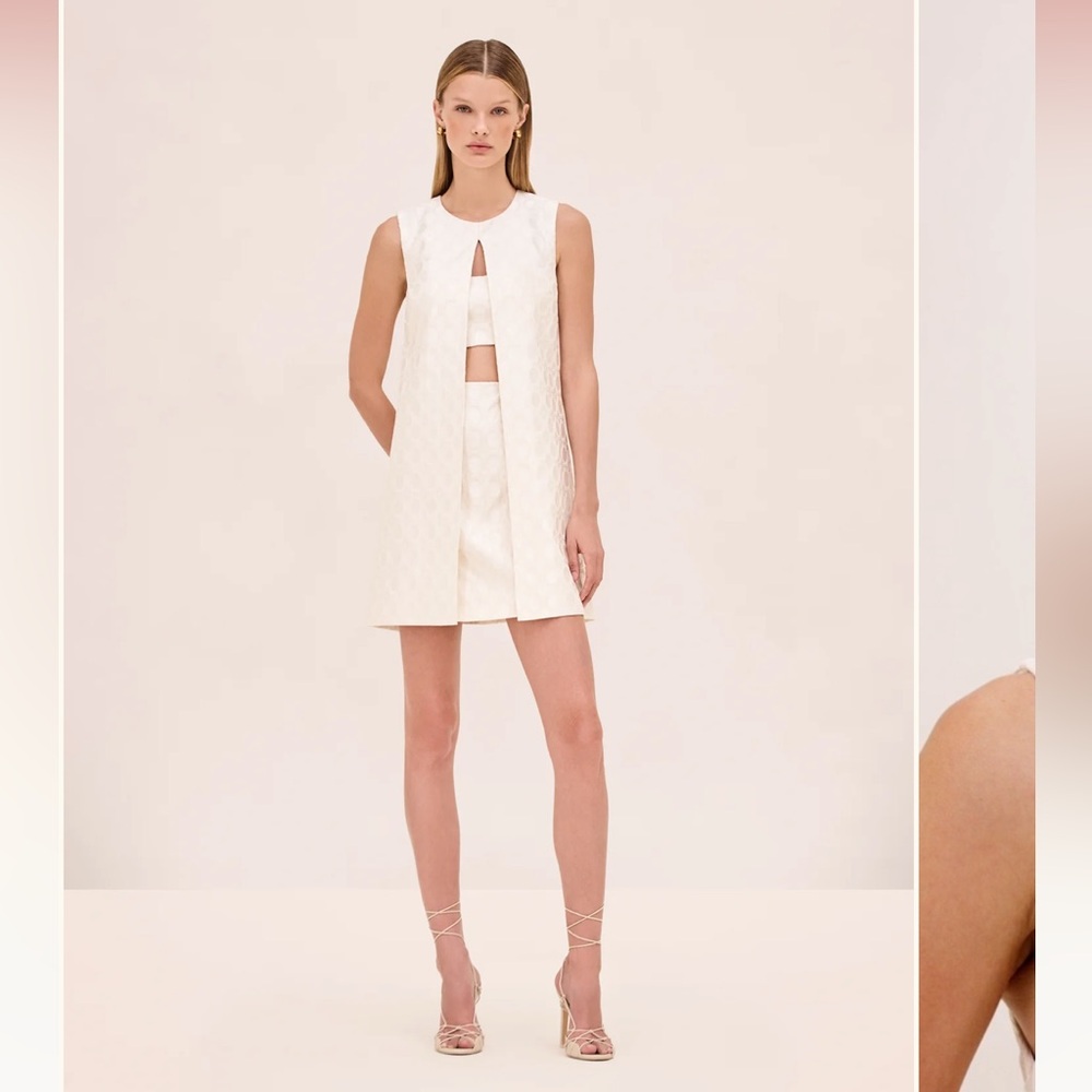 Alexis Cream Sleeveless Mini Dress